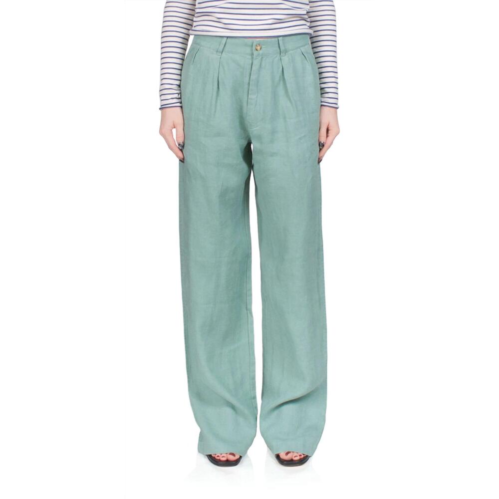 NEW DENIMIST double pleat wide leg chino pants in sage
